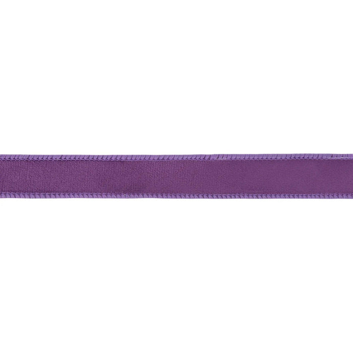 1" Reversible Plum Velvet Wired Ribbon Bolt