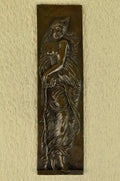 100% Real Bronze Roman Girl Bas Relief Statue Figure Sculpture Figurine Art Deco