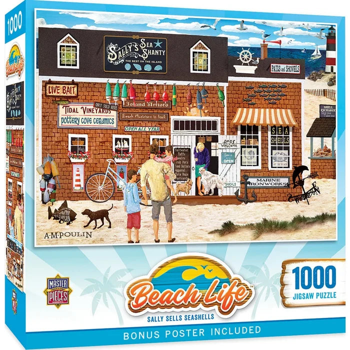 1000 Piece Jigsaw Puzzle - Beach Life- Sally Sells Seashells | MasterPieces