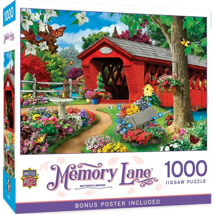 1000 Piece Jigsaw Puzzle - Memory Lane- Butterfly Bridge | MasterPieces