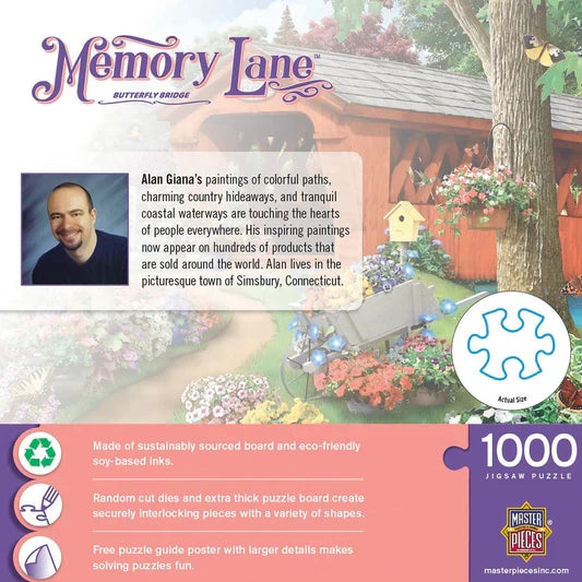 1000 Piece Jigsaw Puzzle - Memory Lane- Butterfly Bridge | MasterPieces
