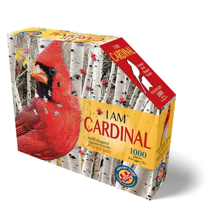 1000 Piece Shaped Jigsaw Puzzle - I Am Cardinal | Madd Capp