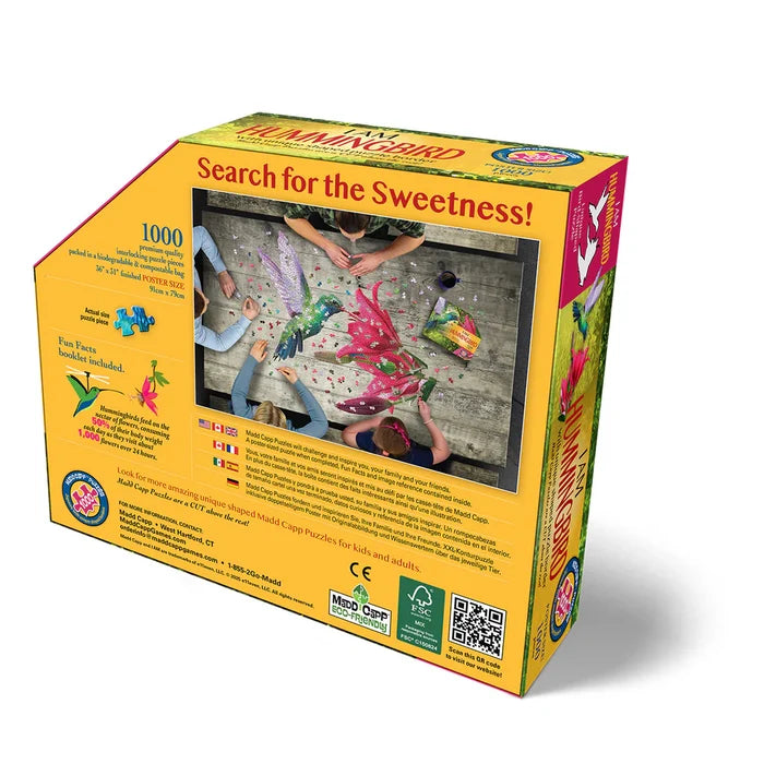 1000 Piece Shaped Jigsaw Puzzle - I Am Hummingbird | Madd Capp