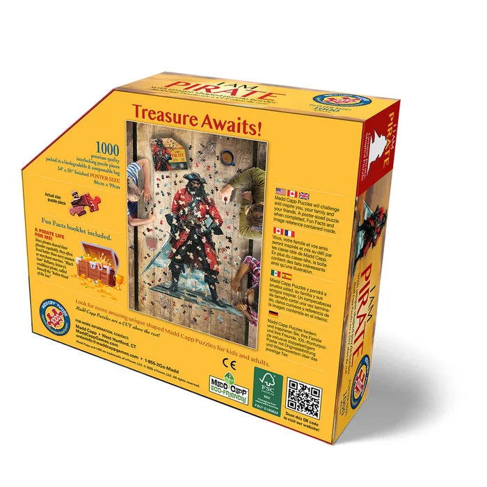 1000 Piece Shaped Jigsaw Puzzle - I Am Pirate | Madd Capp