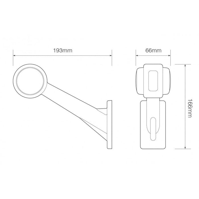 1004 LED Stalk Marker Lamp with Side MarkerLED Outline marker light1005leLED AutolampsSRH Lighting