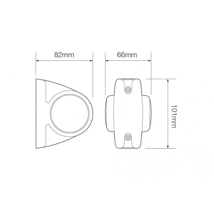 1004RWM LED Marker LampLED Outline marker light1004RWMLED AutolampsSRH Lighting