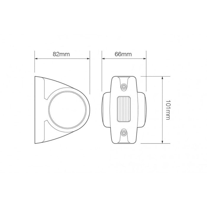 1005RWM LED Marker Lamp with Side MarkerLED Outline marker light1005RWMLED AutolampsSRH Lighting