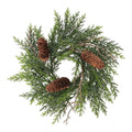 12" Real Touch Calm Cedar Pine Candle Ring