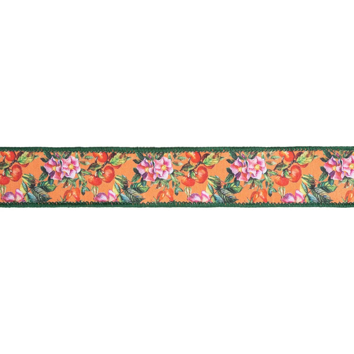 1.5" Fall Floral Wired Dupioni Ribbon Bolt