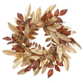 16" ruscus leaf mixed candle ring for farmhouse Christmas home decor from Magnolias Home Decor