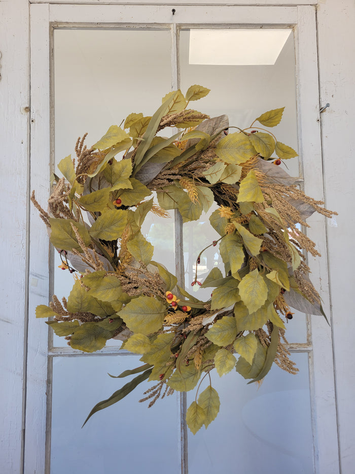 24" Olive Salal Wreath