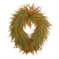 26" uv protect autumn oval jelly bean grass wreath outdoor safe for farmhouse Fall home decor from Magnolias Home Decor