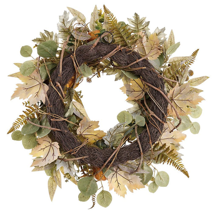 26" Wild Pumpkin Pinecone Wreath