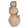 3 Stacking Glass Baubles with LED Lights - Champagne 1pk