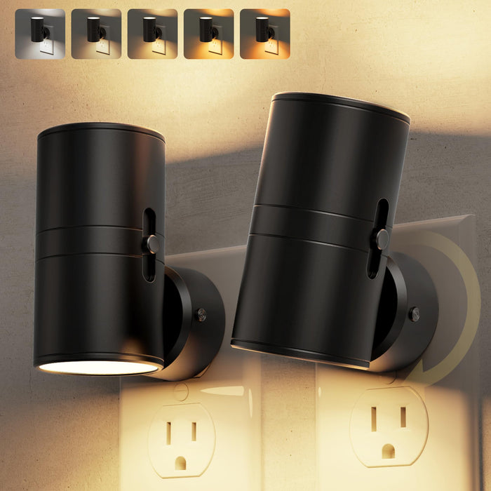 L LOHAS LED 5CCT Adjustable 330° Rotating Night Light – Plug-in Wall - [lohasled]
