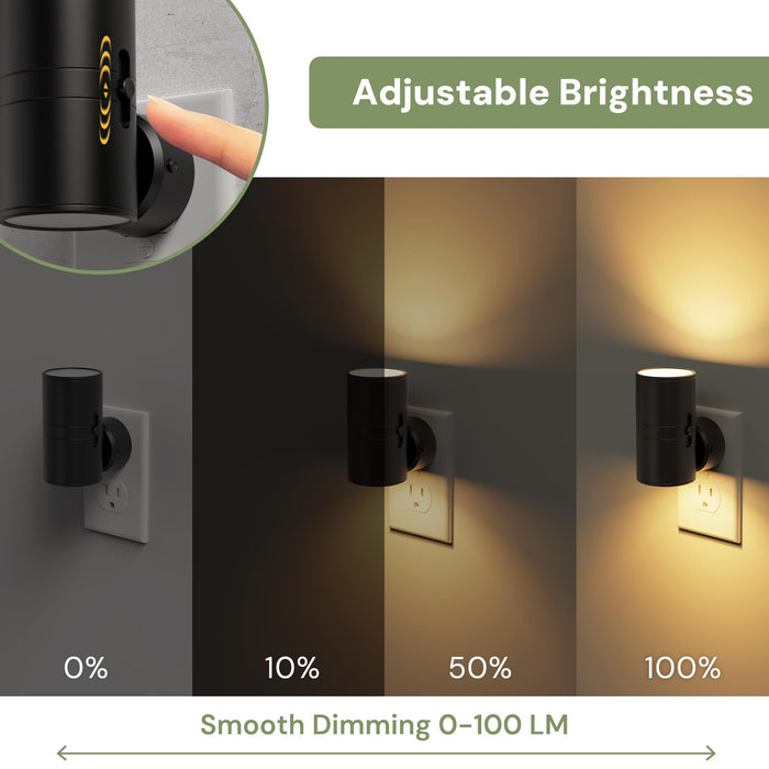 L LOHAS LED 5CCT Adjustable 330° Rotating Night Light – Plug-in Wall - [lohasled]