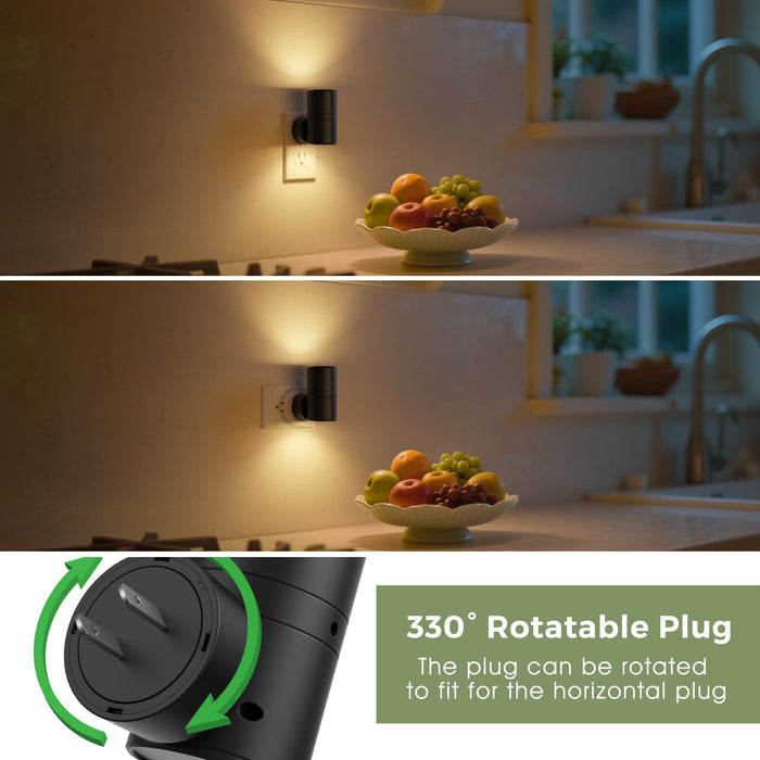 L LOHAS LED 5CCT Adjustable 330° Rotating Night Light – Plug-in Wall - [lohasled]