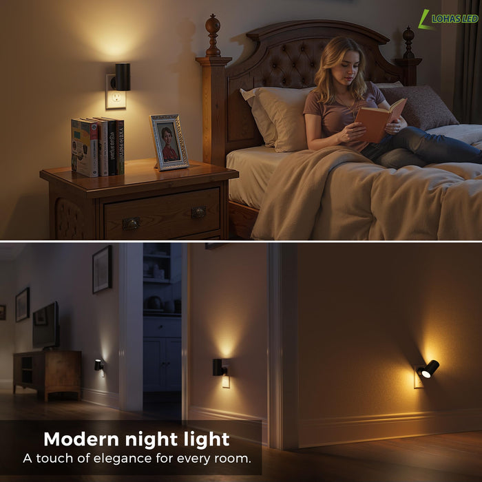 L LOHAS LED 5CCT Adjustable 330° Rotating Night Light – Plug-in Wall - [lohasled]