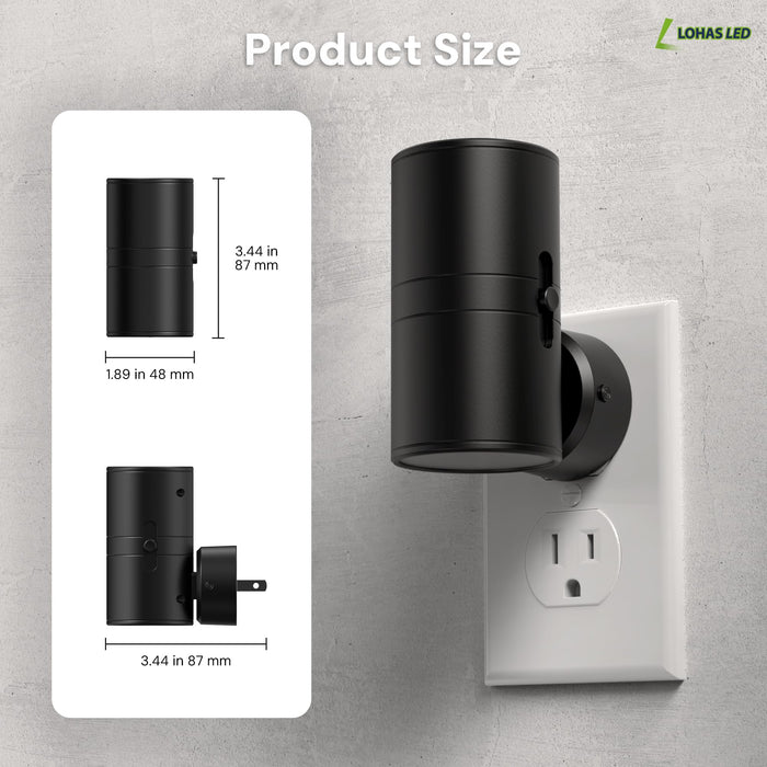 L LOHAS LED 5CCT Adjustable 330° Rotating Night Light – Plug-in Wall - [lohasled]
