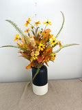 Silk floral rust orange crisp days of autumn drop-in 34 inch handmade for farmhouse traditional fall home decor from Magnolias Home Decor