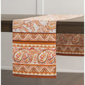 Woven paisley double sided fall table runner 14.5 x 72 inch for traditional transitional home decor from Magnolias Home Decor