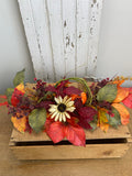 Silk floral rust orange fall whispers swag 25 inch handmade for farmhouse traditional fall home decor from Magnolias Home Decor