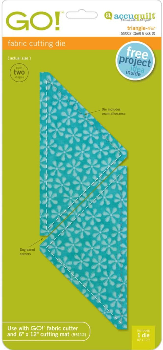 AccuQuilt #55002 Triangle 4 7/8" Block D