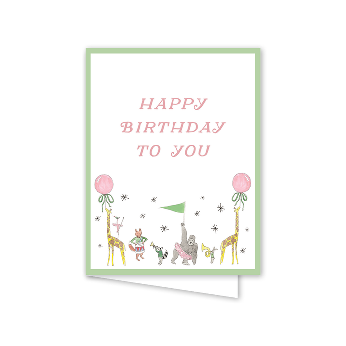 Animal Parade Birthday Card