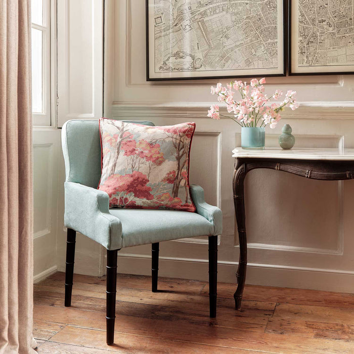 Linwood cushion in Arboreal Cloud.