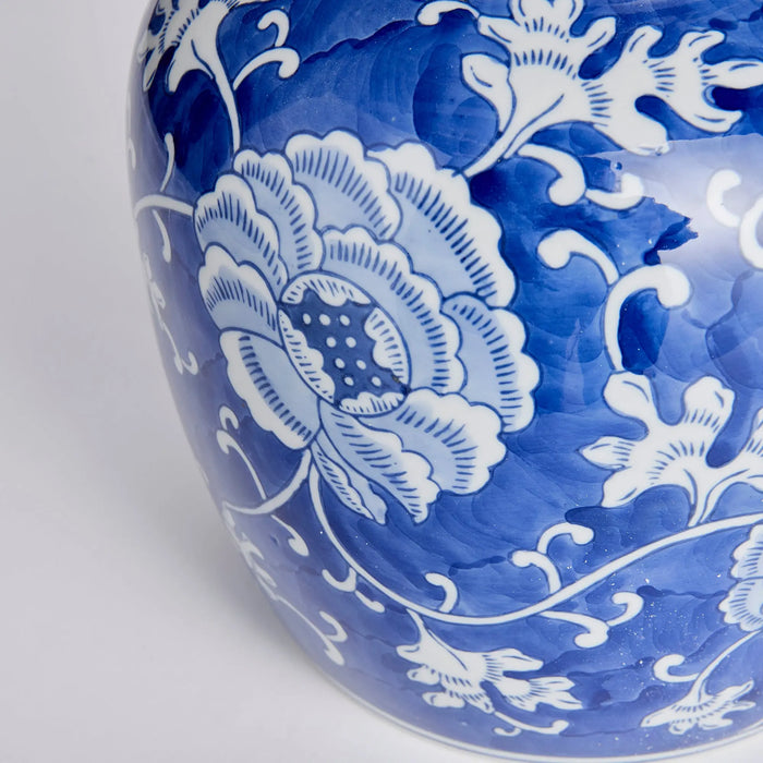 Dynasty Lotus Lidded Ceramic Jar