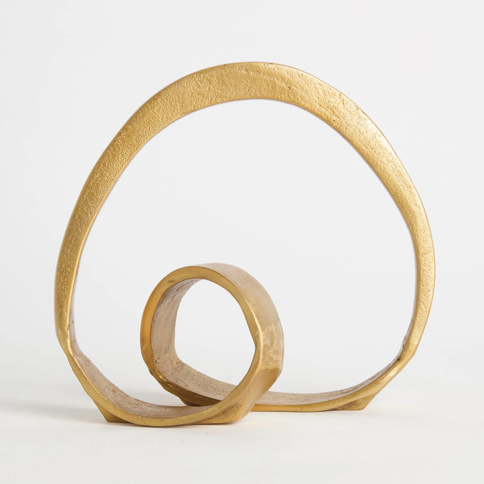 Beatrix Abstract Sculpture - Organic Cast Aluminum Accent (Gold or Black) - Villa Decor & Design