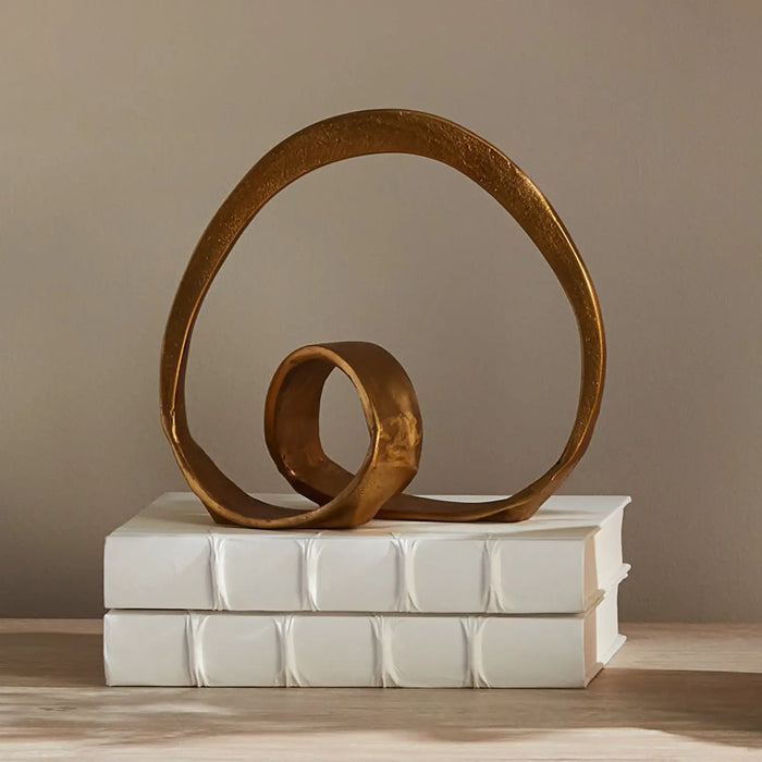 Beatrix Abstract Sculpture - Organic Cast Aluminum Accent (Gold or Black) - Villa Decor & Design