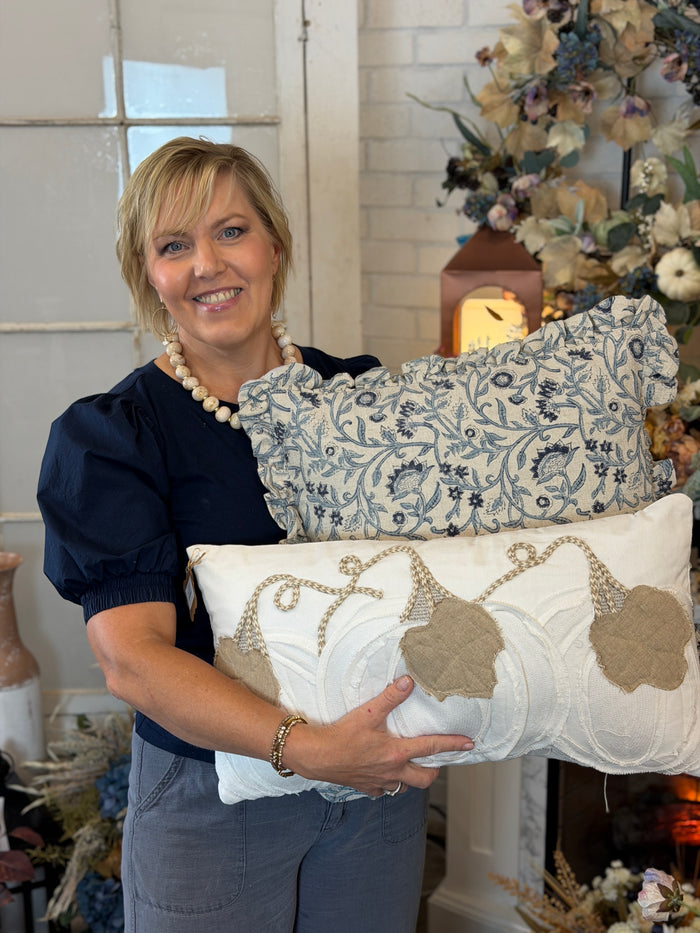 Block Printed Cotton Pillow