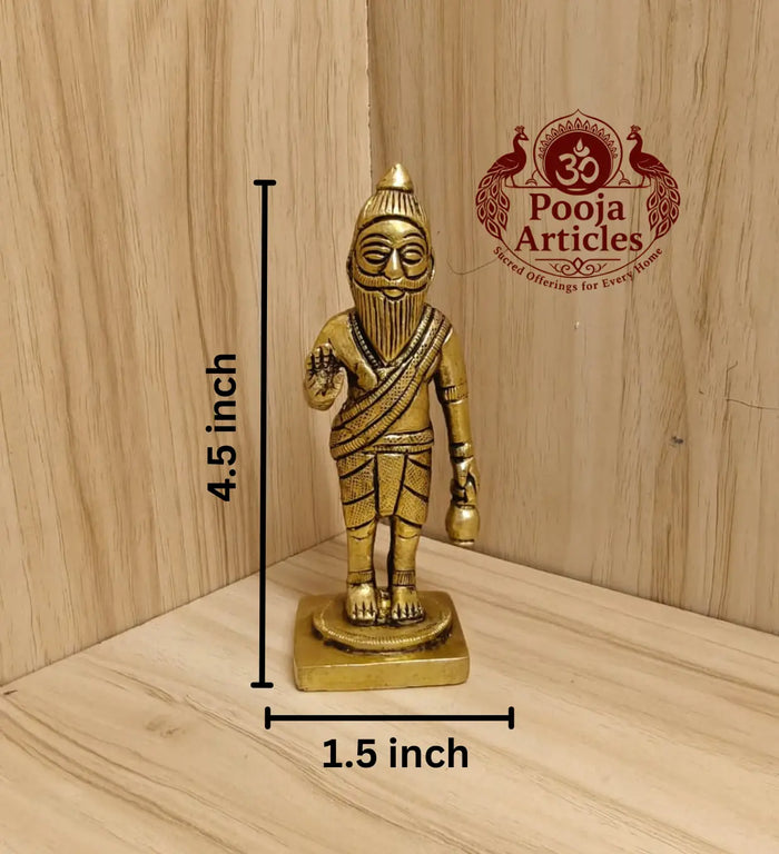 Brass Agathiyar Statue 4.5 Inch