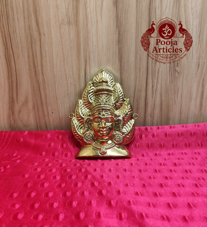 Premium Brass Amman Face Mask 5.1 Inch