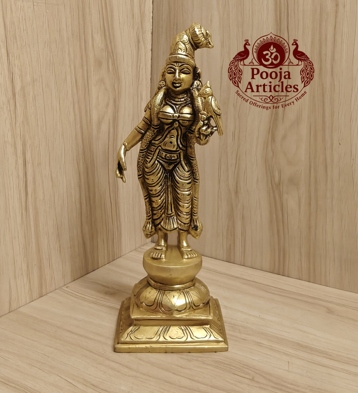 Brass Andal statue 9.5 inch Godha Devi idol