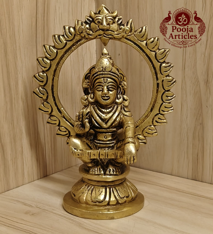 Brass Ayyappan Statue 5 Inch