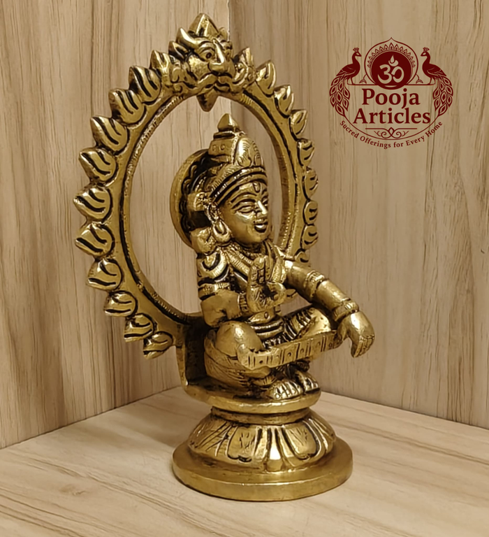 Brass Ayyappan Statue 5 Inch