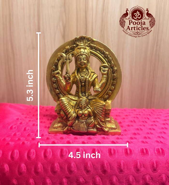 Brass Bhagavathi Amman 5.3 inch with prabhamandala