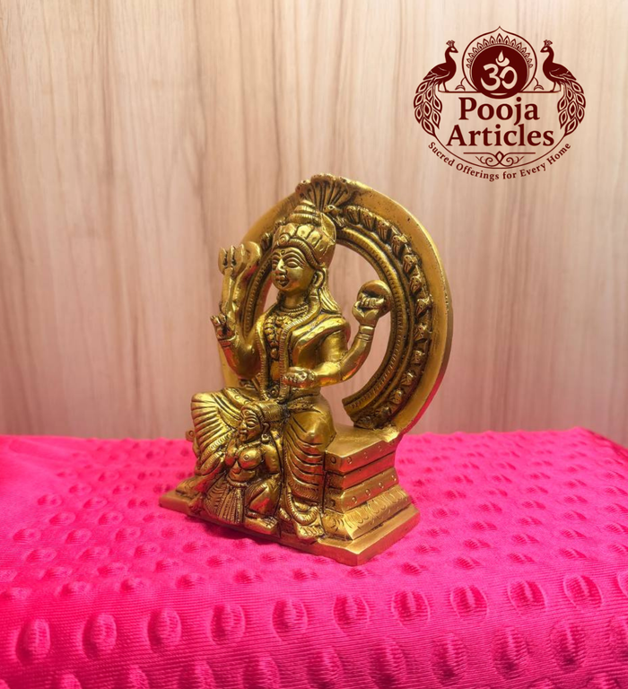 Brass Bhagavathi Amman 5.3 inch with prabhamandala
