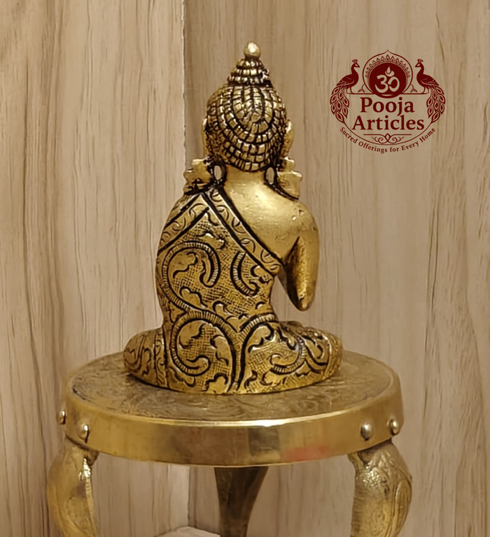 Brass Buddha Statue 3.2 Inch