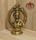 Brass Frame Ayyappan Statue 4.8 Inch