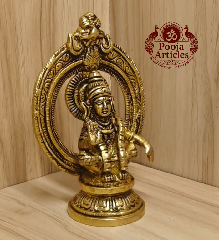 Brass Frame Ayyappan Statue 4.8 Inch