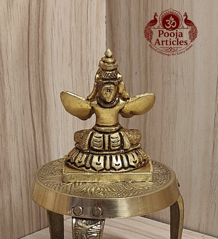 Brass Garuda Idol 2.6 Inch Pooja Articles