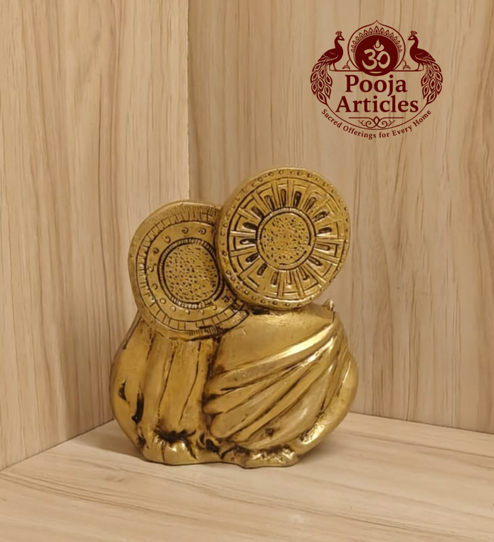 Brass Jesus Family Statue 4.5 Inch Pooja Articles