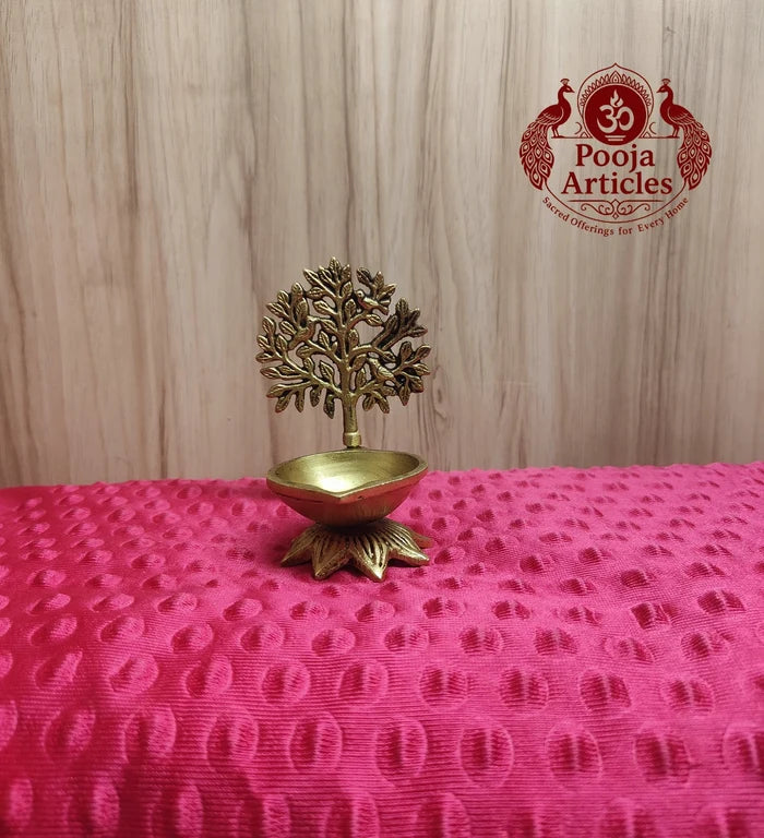 Brass Tree Diya Idol 4 Inch