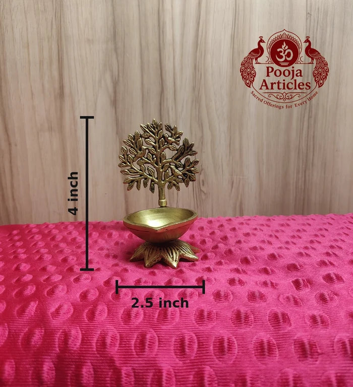 Brass Tree Diya Idol 4 Inch