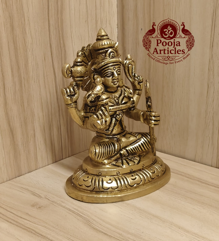 Brass Kamakshi Amman Statue 4 Inch