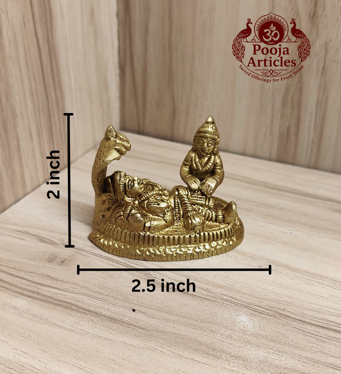 Brass Lakshmi Narayan Statue 2 Inch Pooja Articles