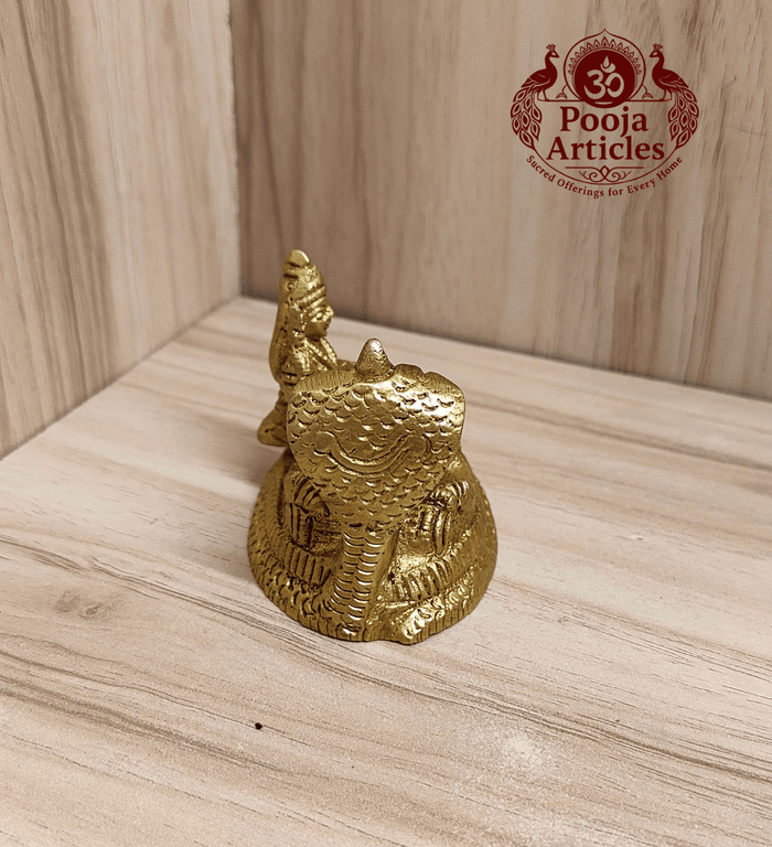 Brass Lakshmi Narayan Statue 2 Inch Pooja Articles